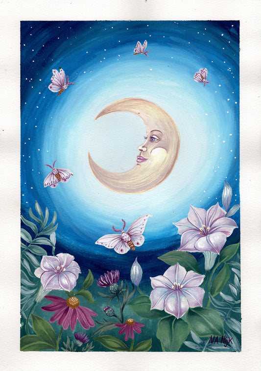 'Midnight Moon' Art Print